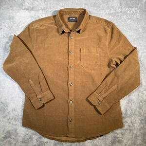 Du/er No Sweat Moleskin Shirt Men's XL Kalamata Brown Button Up Relaxed Fit